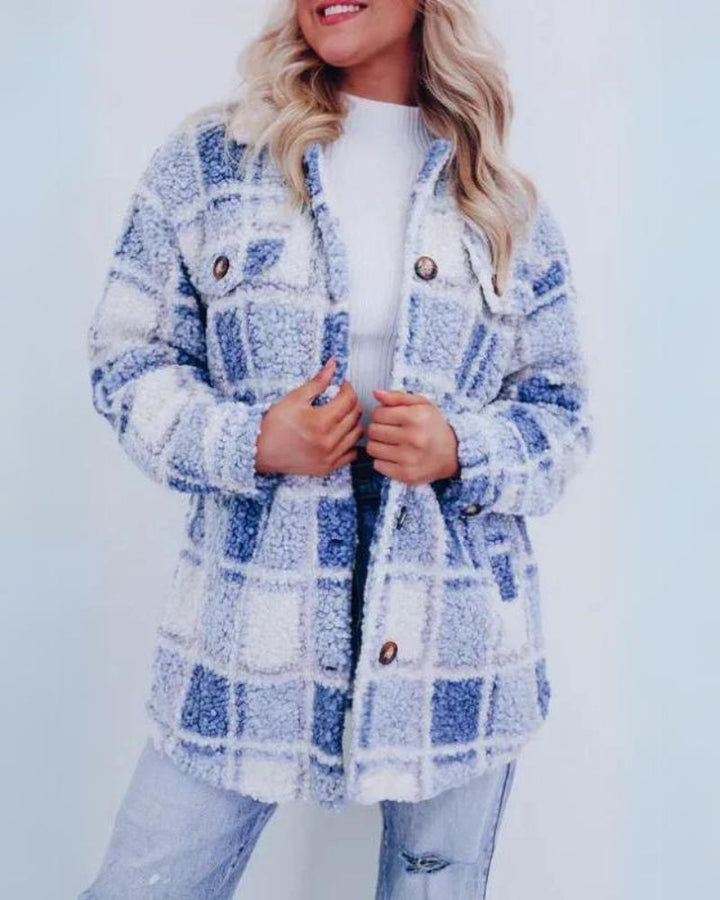 Sariel | Casual Outdoor Plaid Fleece Jacket