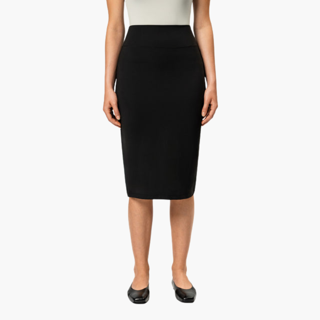 Chic High-Waisted Midi Pencil Skirt for Women – Perfect for the Office