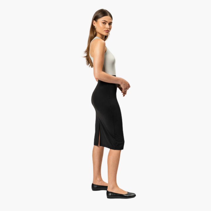 Chic High-Waisted Midi Pencil Skirt for Women – Perfect for the Office