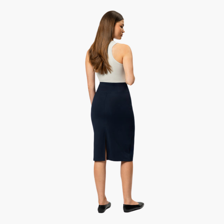 Chic High-Waisted Midi Pencil Skirt for Women – Perfect for the Office