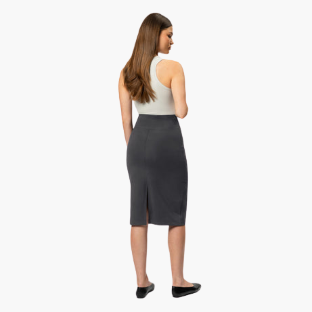 Chic High-Waisted Midi Pencil Skirt for Women – Perfect for the Office