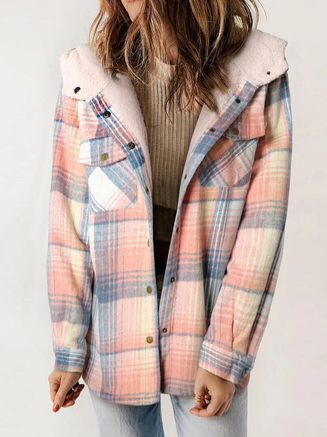 Susan | Women’s Plaid Hooded Flannel Winter Jacket