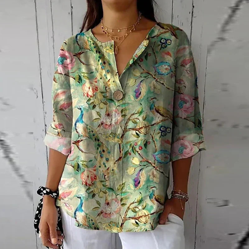 Flora | Casual Blouse with Floral Print