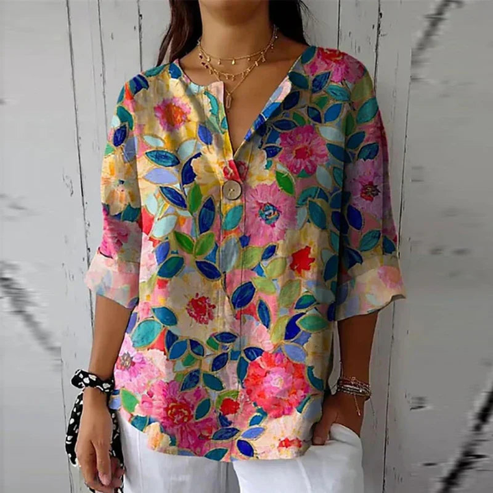 Flora | Casual Blouse with Floral Print