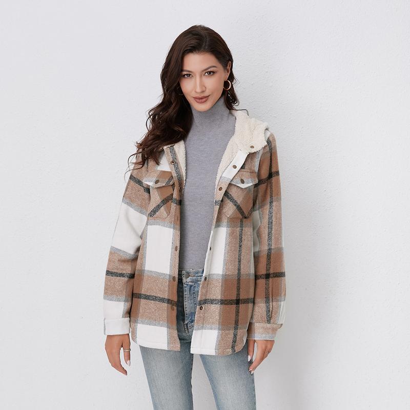 Susan | Women’s Plaid Hooded Flannel Winter Jacket