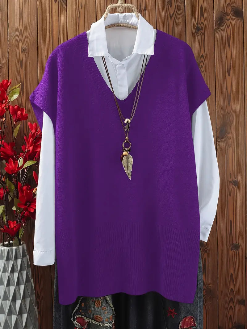 Naeva | Soft Knit V-Neck Vest